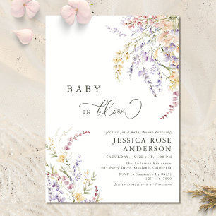 Wildflower Baby In Bloom Baby Shower  Invitation