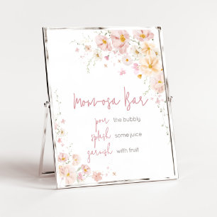 Wildflower Baby in Bloom Baby Shower Mum Osa Bar Poster