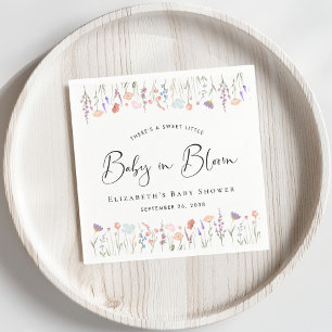 Wildflower Baby in Bloom Baby Shower Napkin