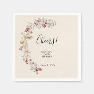 Wildflower Baby In Bloom Baby Shower Napkin