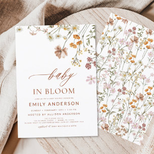 Wildflower Baby in Bloom Baby Shower Terracotta