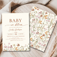 Wildflower Baby in Bloom Baby Shower Terracotta