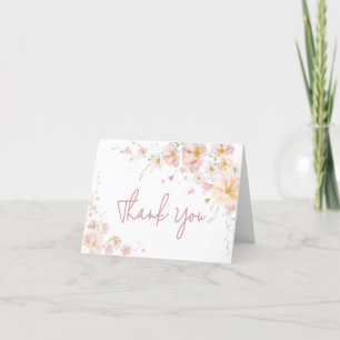 Wildflower Baby in Bloom Baby Shower Thank You Card