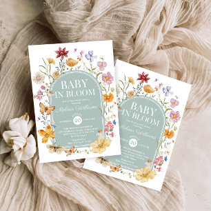 Wildflower Baby In Bloom Girl Shower Invitation