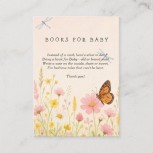 Wildflower Baby Shower Book Request Enclosure Card