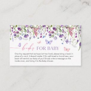 Wildflower Baby Shower Books for Baby Enclosure Card