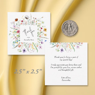 Wildflower Baby Shower Budget Thank You Card