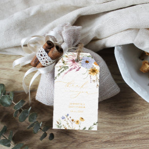 Wildflower Baby Shower Favour Gift Tags