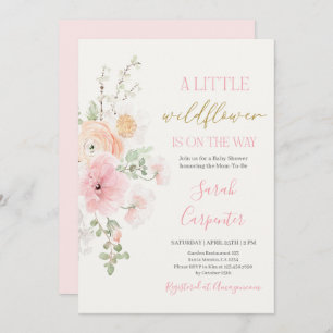 Wildflower Baby Shower Girl Invitation
