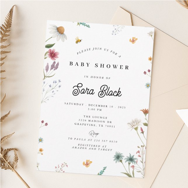 Wildflower Baby Shower Invitation (Creator Uploaded)