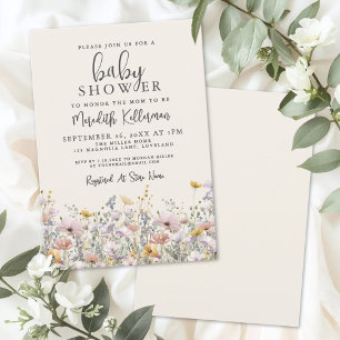 Wildflower Baby Shower Invitation