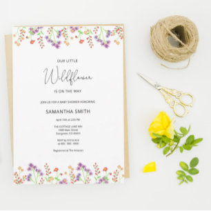 Wildflower Baby Shower Invitation