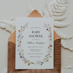 Wildflower Baby Shower Invitation