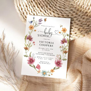 Wildflower Baby Shower Invitation