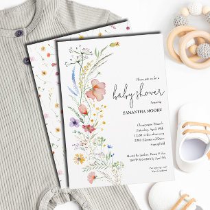 Wildflower Baby Shower Invitation