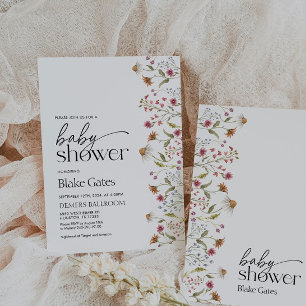 Wildflower Baby Shower Invitation 