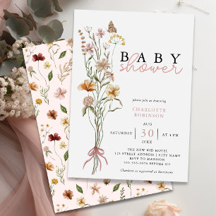 Wildflower Baby Shower Invitation