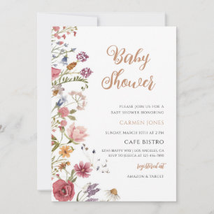 Wildflower Baby Shower Invitation