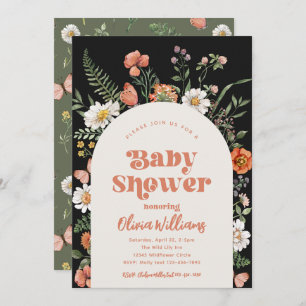 Wildflower Baby Shower Invitation Wild Baby