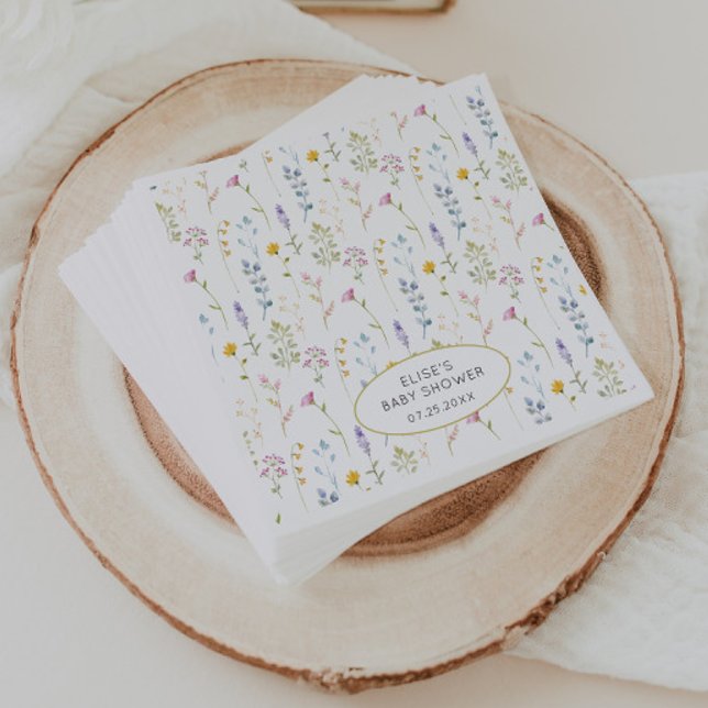 Wildflower Baby Shower Napkin (Creator Uploaded)