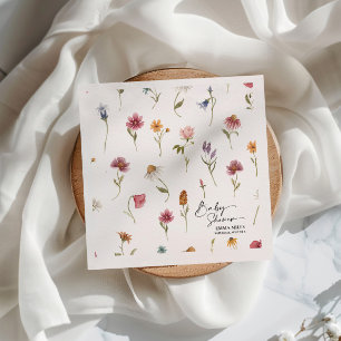 Wildflower Baby Shower Napkins