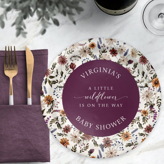 Wildflower Baby Shower Paper Plates (Wildflower Baby Shower Paper Plates
)