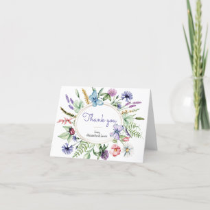 Wildflower Baby Shower Thank You Card