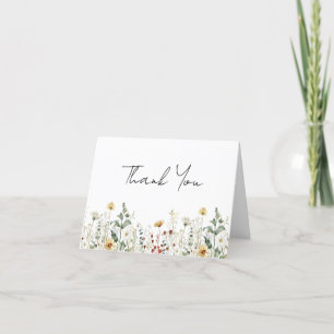 Wildflower Baby Shower Thank You Card
