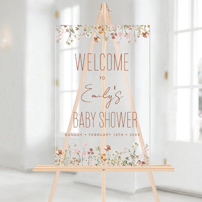 Wildflower Baby Shower Welcome Sign In Bloom (Creator Uploaded)