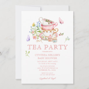 Wildflower Baby Tea Party Shower Invitation