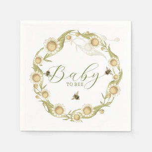 Wildflower Baby to Bee Baby Shower Napkin