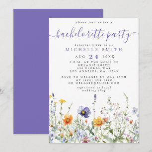 Wildflower Bachelorette Party Invitation