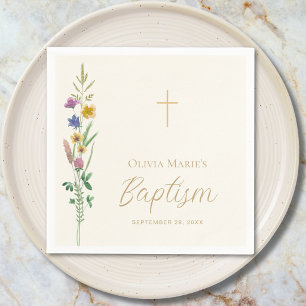Wildflower Baptism  Napkin