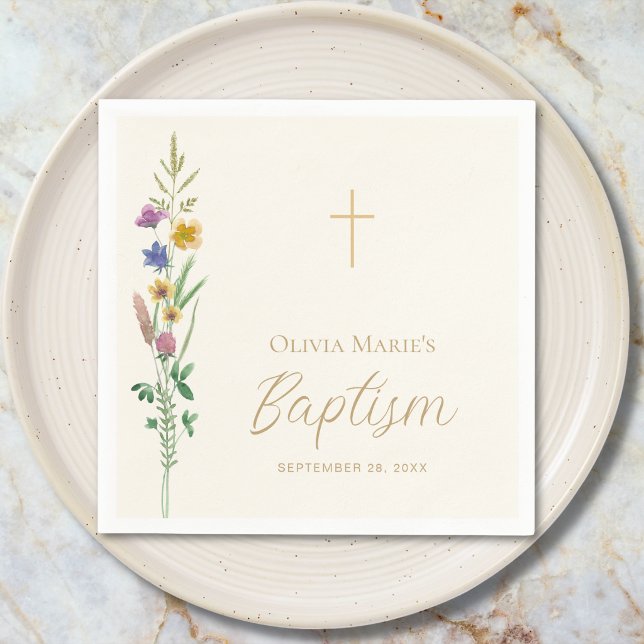 Wildflower Baptism  Napkin (Creator Uploaded)