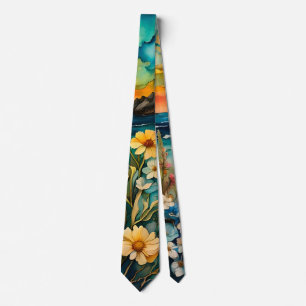 Wildflower Beach Garden  Tie
