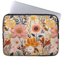 Wildflower Beautiful Orange and Pink Monogram