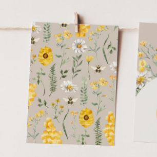 Wildflower Bee High Chair Bunting Banner End Card