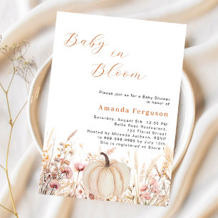 Wildflower beige bloom pumpkin budget Baby Shower