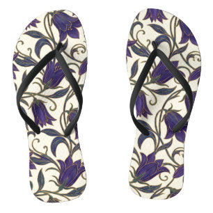 Wildflower Bellflower Patterne Thongs