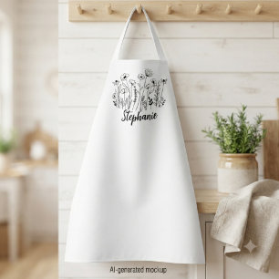 Wildflower Birthday Botanical Cottagecore Apron