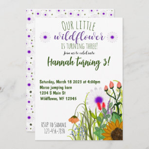 Wildflower birthday holiday card