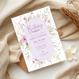 Wildflower Birthday Invitation
