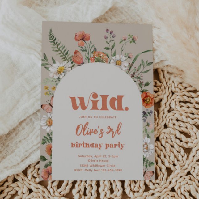 Wildflower Birthday Invitation | Wildflower First (Creator Uploaded)