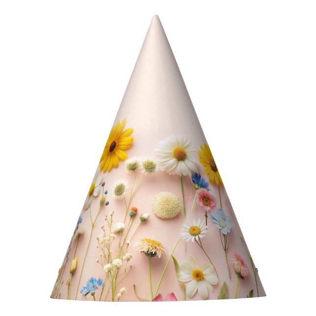 Wildflower Birthday Party Hat (Front)