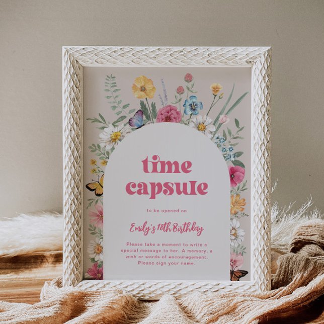 Wildflower Birthday Time Capsule Sign (Creator Uploaded)