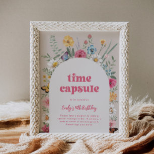 Wildflower Birthday Time Capsule Sign
