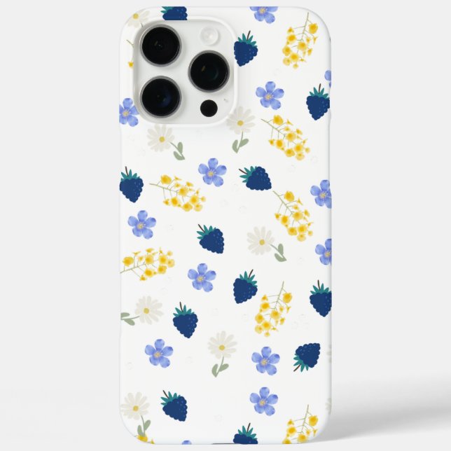 Wildflower & Blackberry Floral Pattern Case-Mate iPhone Case (Back)