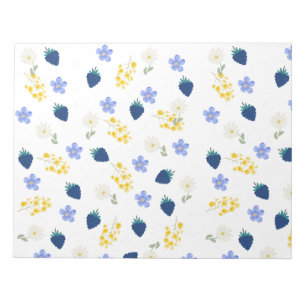 Wildflower & Blackberry Floral Pattern Notepad