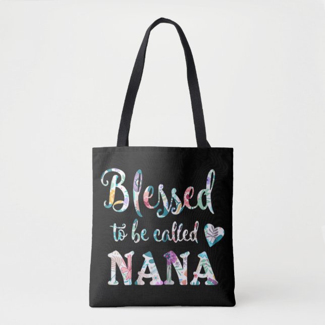 Wildflower Blessed To Be Called Nana Christmas Tote Bag (Front)