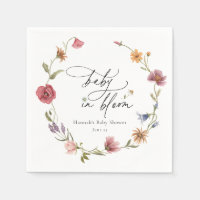 Wildflower Bloom Baby Shower Napkins